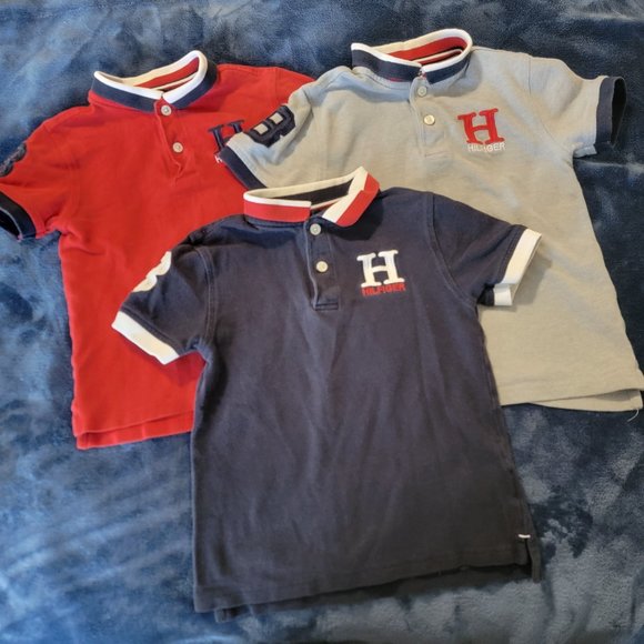 Tommy Hilfiger Short Sleeve boys polos red, gray, navy, 6 - Picture 1 of 7